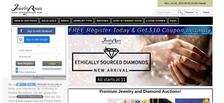 Screenshot JewelryRoom.com