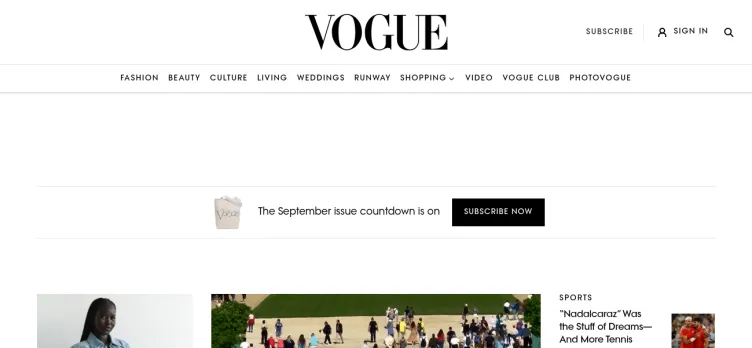 Screenshot Vogue