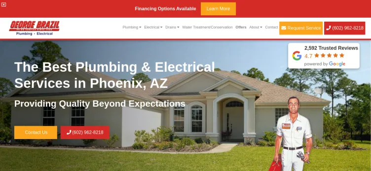 Screenshot George Brazil Plumbing & Electrical