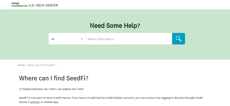 Screenshot Seedfi