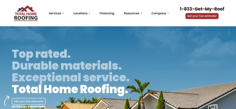 Screenshot Total Home Roofing