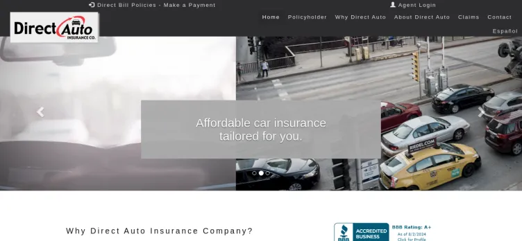 Screenshot Direct Auto Insurance Company