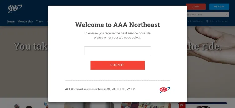 Screenshot AAA Northeast