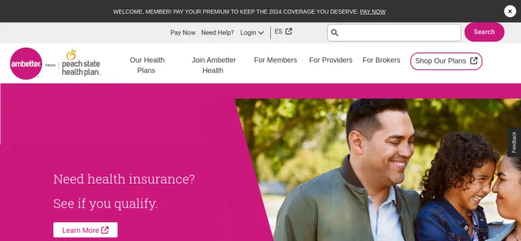 Screenshot Ambetter of Peach State Health Plan