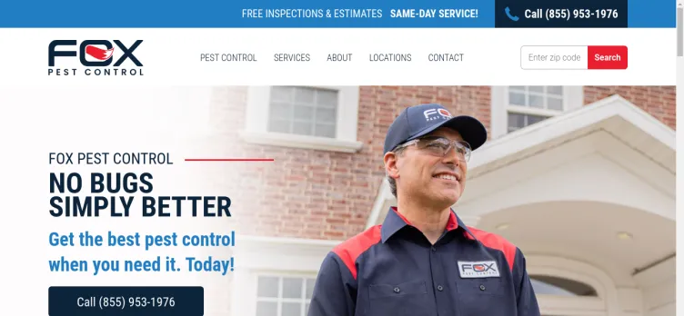 Screenshot Fox Pest Control