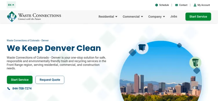 Screenshot Waste Connections of Colorado