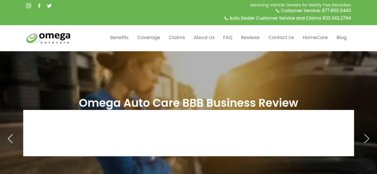 Screenshot Omega Home & Auto Care