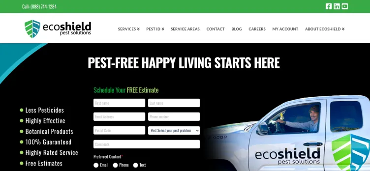 Screenshot EcoShield Pest Control North