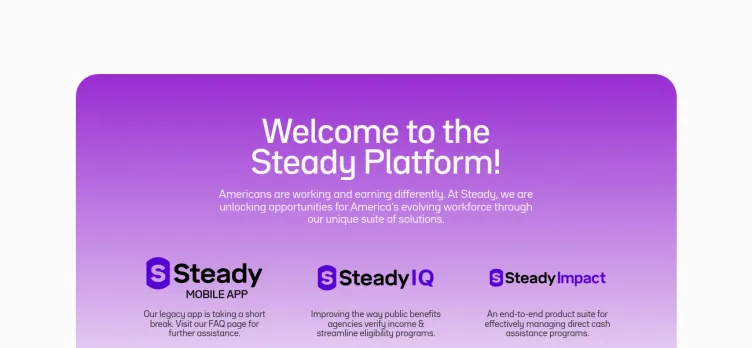 Screenshot Steady Platform