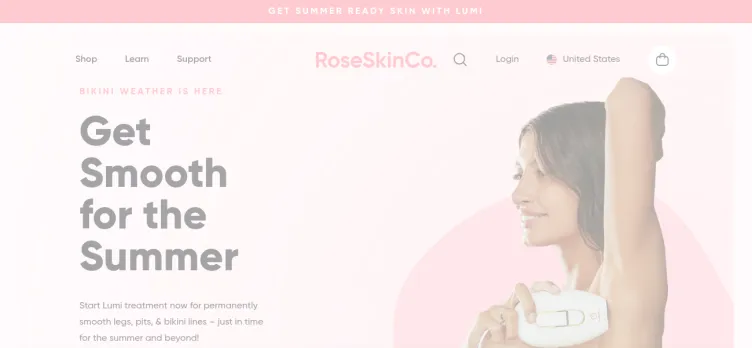 Screenshot RoseSkinCo