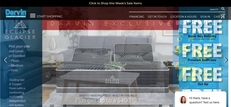 Screenshot Darvin Furniture & Mattress