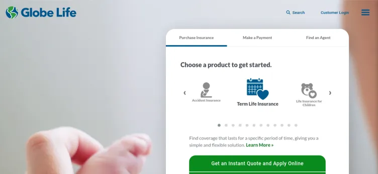 Screenshot Globe Life and Accident Insurance Company