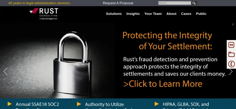 Screenshot Rust Consulting