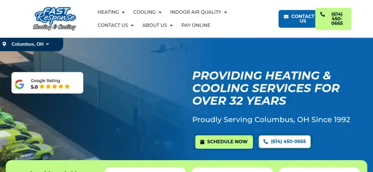 Screenshot Fast Response Heating & Cooling