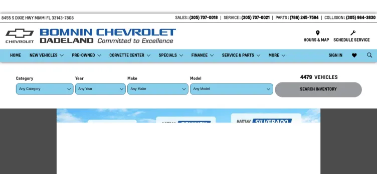 Screenshot Bomnin Chevrolet Dadeland