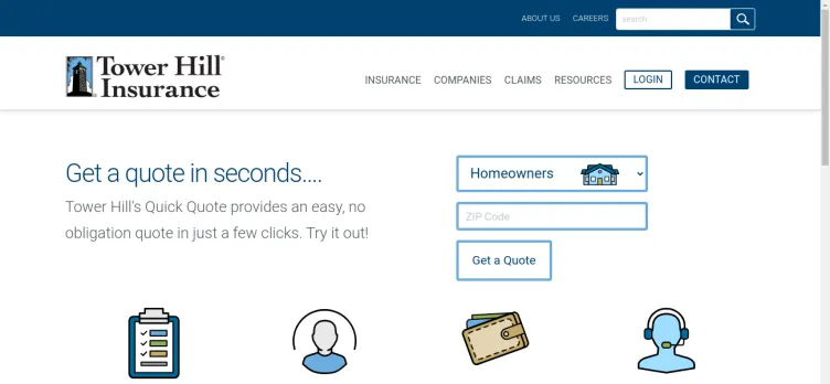 Screenshot Tower Hill Insurance Group
