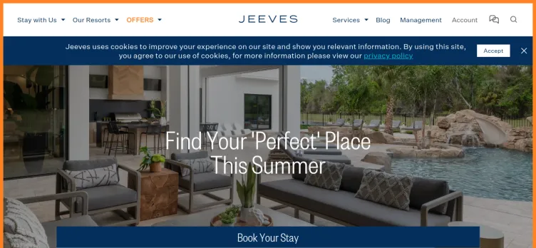 Screenshot Jeeves Florida Rentals