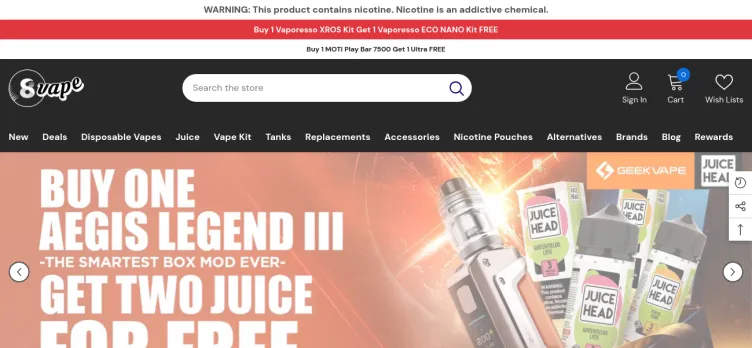 Screenshot EightVape