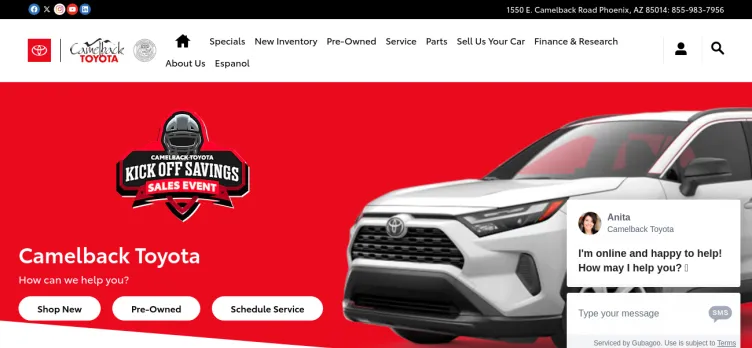 Screenshot Camelback Toyota