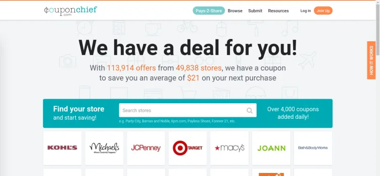 Screenshot CouponChief