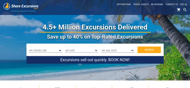 Screenshot Shore Excursions Group