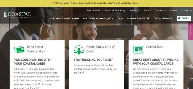 Screenshot Coastal Credit Union