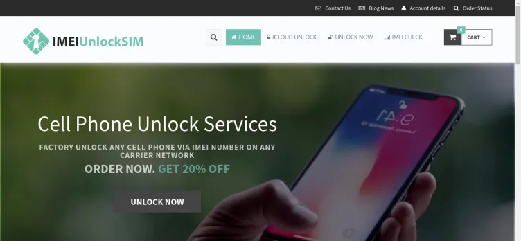 Screenshot IMEI Unlock sim