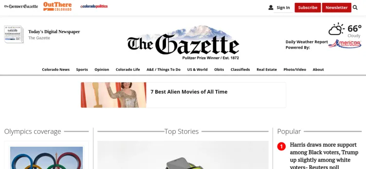 Screenshot Gazette/gazette.com