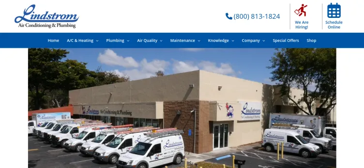 Screenshot Lindstrom Air Conditioning & Plumbing