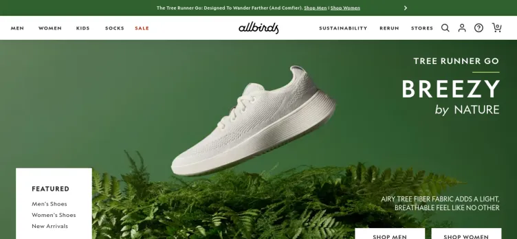 Screenshot AllBirds