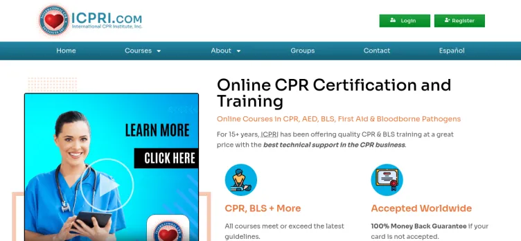 Screenshot International CPR Institute