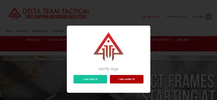 Screenshot DeltaTeamTactical.com