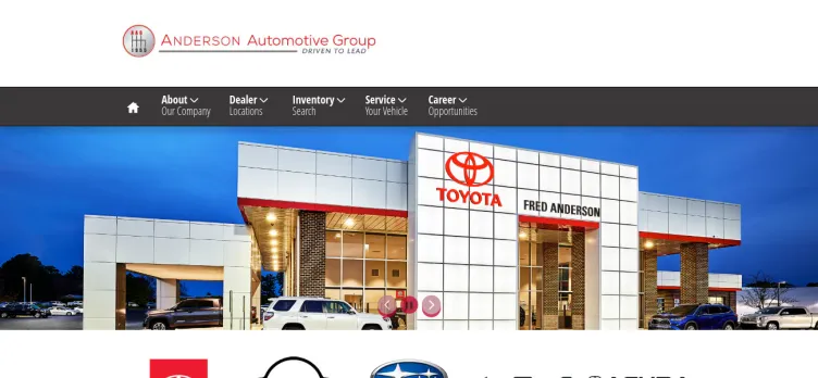 Screenshot Anderson Automotive Group