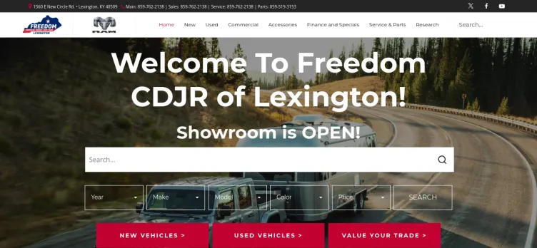 Screenshot Glenn's Freedom Chrysler Dodge Jeep Ram