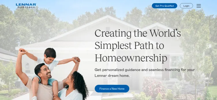 Screenshot Lennar Mortgage