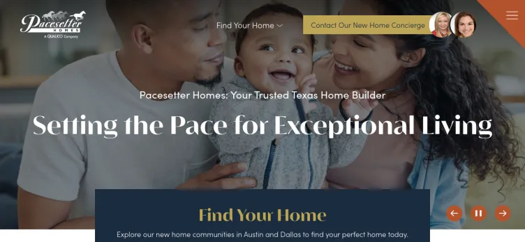 Screenshot Pacesetter Homes