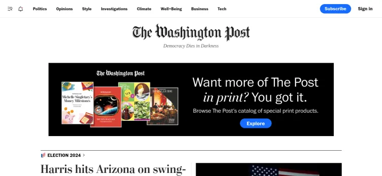 Screenshot The Washington Post