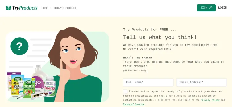 Screenshot Tryproducts