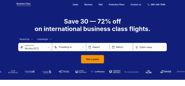 Screenshot Business Class Consolidator