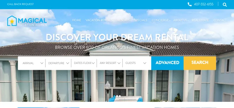 Screenshot Magical Vacation Homes