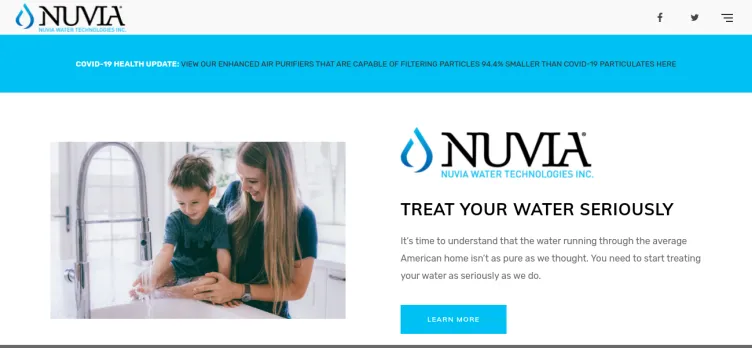 Screenshot Nuvia Water Technologies