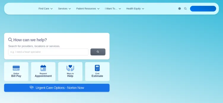 Screenshot Norton Healthcare