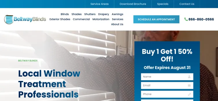 Screenshot Beltway Blinds