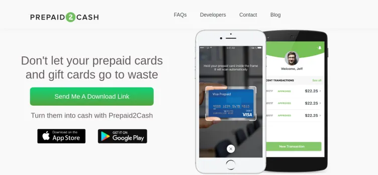 Screenshot Prepaid2Cash Holdings