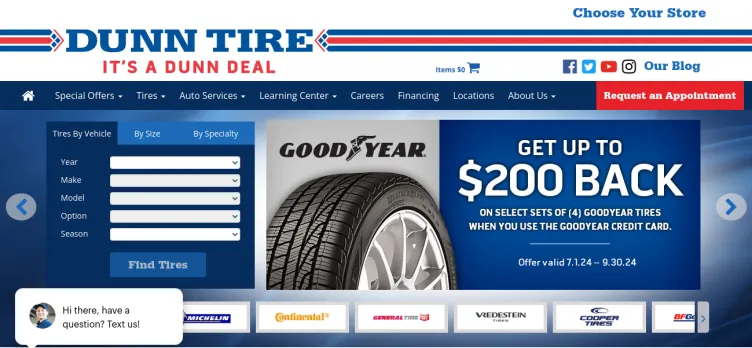 Screenshot Dunn Tire