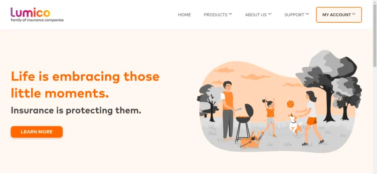 Screenshot Lumico Life Insurance Company
