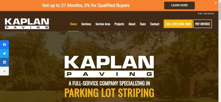 Screenshot Kaplan Paving