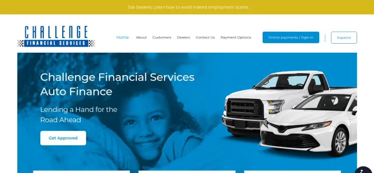 Screenshot Challenge Financial Services