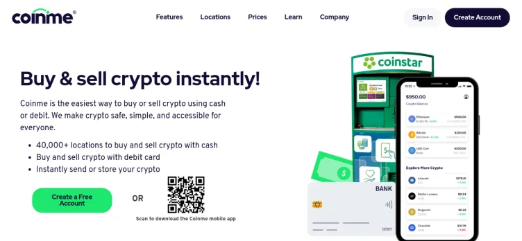 Screenshot Coinme