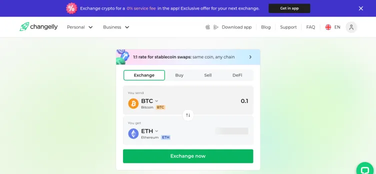 Screenshot Crypto Exchange